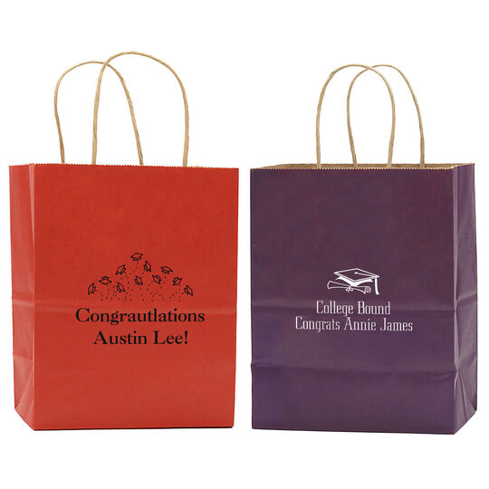 Graduation Twisted Handled Bags